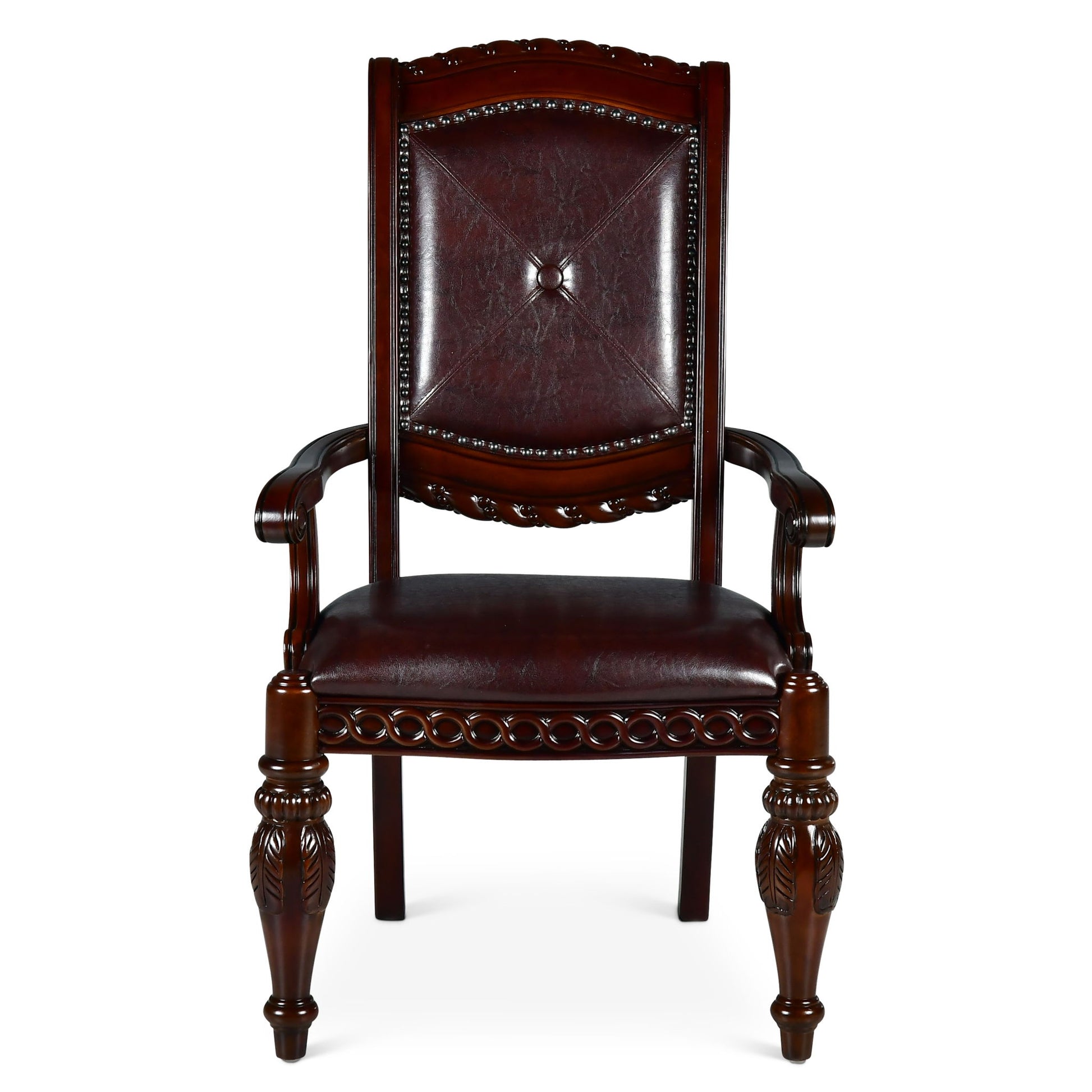Antoinette - Arm Chair (Set of 2) - Dark Brown - Hornell Furniture Outlet