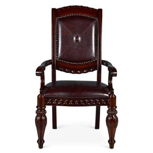 Antoinette - Arm Chair (Set of 2) - Dark Brown - Hornell Furniture Outlet