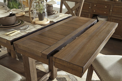 Moriville - Grayish Brown - Rectangular Dining Room Counter Extension Table - Hornell Furniture Outlet