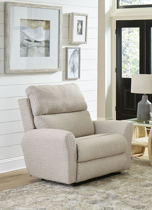 Justine - Lay Flat Extra Wide Recliner - Sandstone - Hornell Furniture Outlet