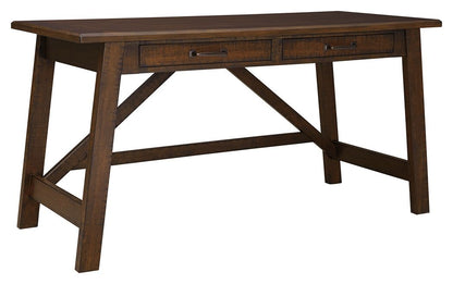 Baldridge - Rustic Brown - Home Office Large Leg Desk - Hornell Furniture Outlet