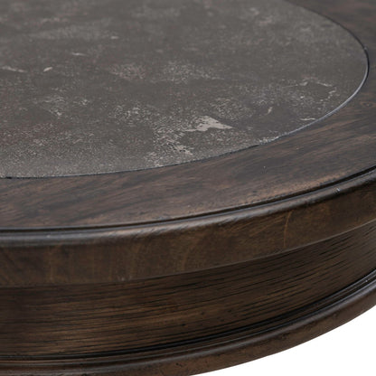 Paradise Valley - Round Chairside Table - Dark Brown - Hornell Furniture Outlet