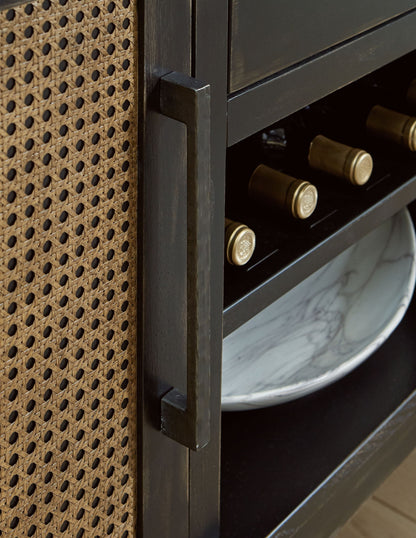 Galliden - Black - Dining Room Server - Hornell Furniture Outlet