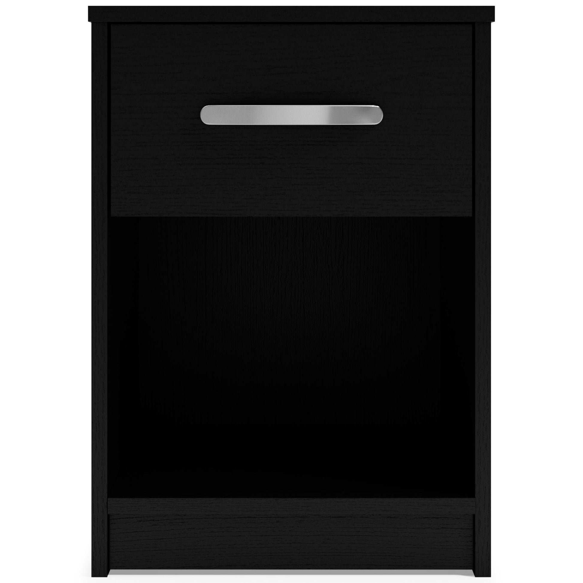 Finch - Black - One Drawer Night Stand - 23" Height - Hornell Furniture Outlet