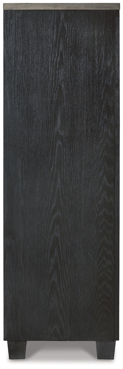 Foyland - Black / Brown - Door Chest - Hornell Furniture Outlet