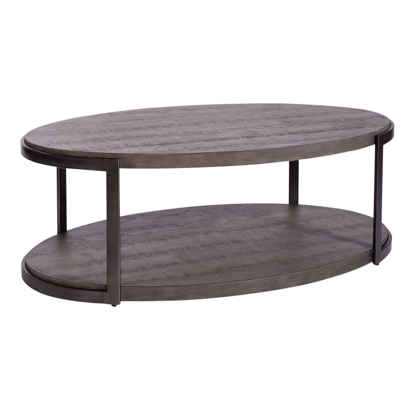 Modern View - Oval Cocktail Table - Dark Gray - Hornell Furniture Outlet