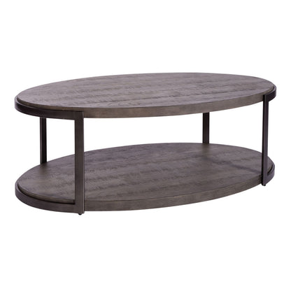 Modern View - Oval Cocktail Table - Dark Gray - Hornell Furniture Outlet