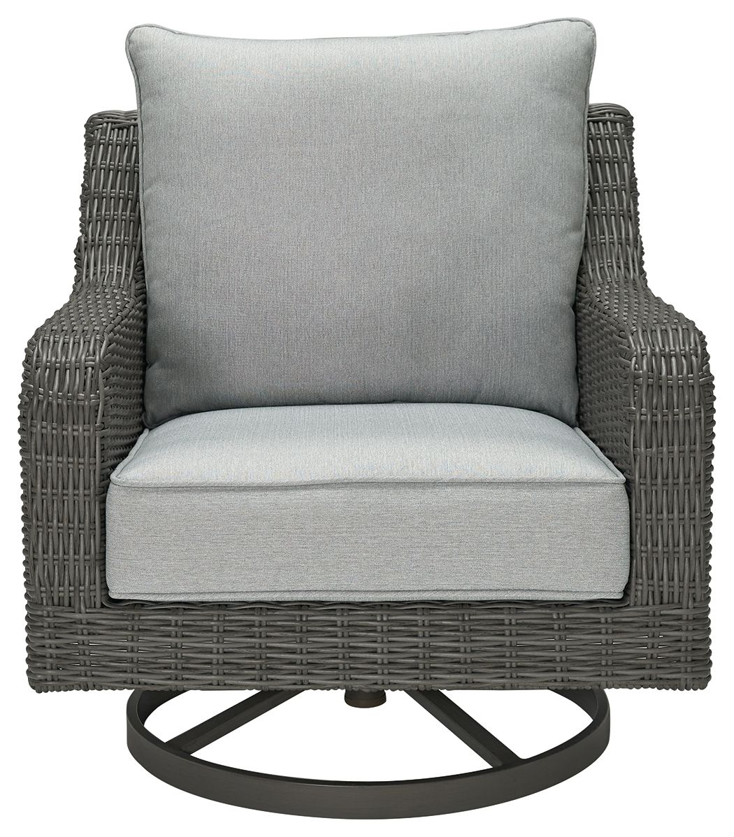 Elite Park - Gray - Swivel Lounge w/ Cushion - Hornell Furniture Outlet