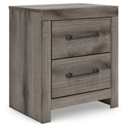 Graystorm - Brown Gray - Two Drawer Night Stand - Hornell Furniture Outlet