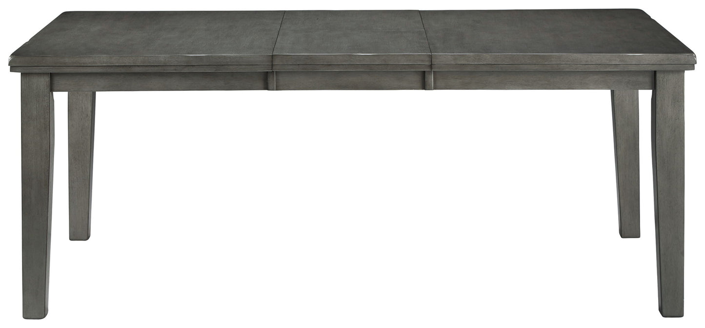 Hallanden - Gray - Rectangular Dining Room Butterfly Extension Table - Hornell Furniture Outlet