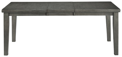 Hallanden - Gray - Rectangular Dining Room Butterfly Extension Table - Hornell Furniture Outlet