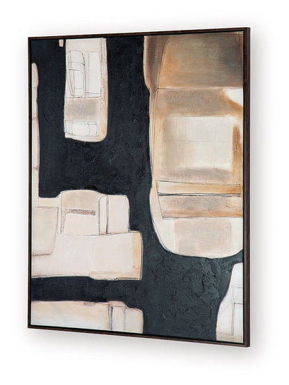 Feyville - Wall Art - Black / Brown / Cream - Hornell Furniture Outlet