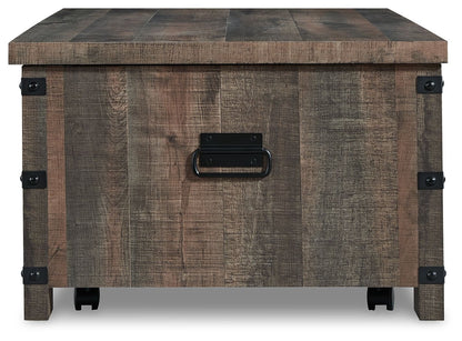 Hollum - Rustic Brown - Lift Top Cocktail Table - Hornell Furniture Outlet