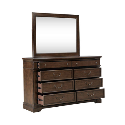 Arden Road - Dresser & Mirror - Satin Cherry - Hornell Furniture Outlet