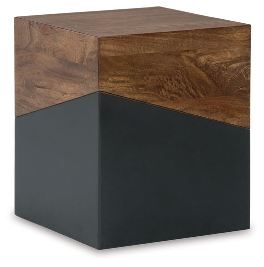Trailbend - Accent Table - Brown / Gunmetal - Hornell Furniture Outlet