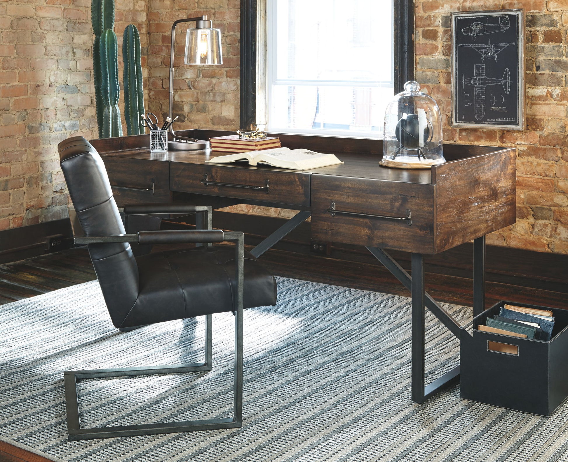 Starmore - Brown - Home Office Desk - Hornell Furniture Outlet