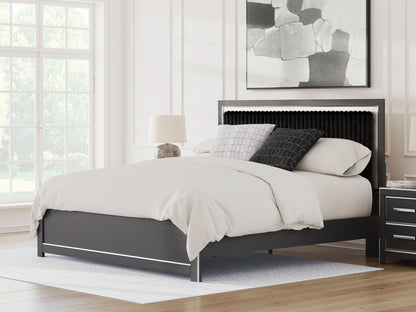 Zuraleus - Upholstered Panel Platform Bed With Roll Slats - Hornell Furniture Outlet