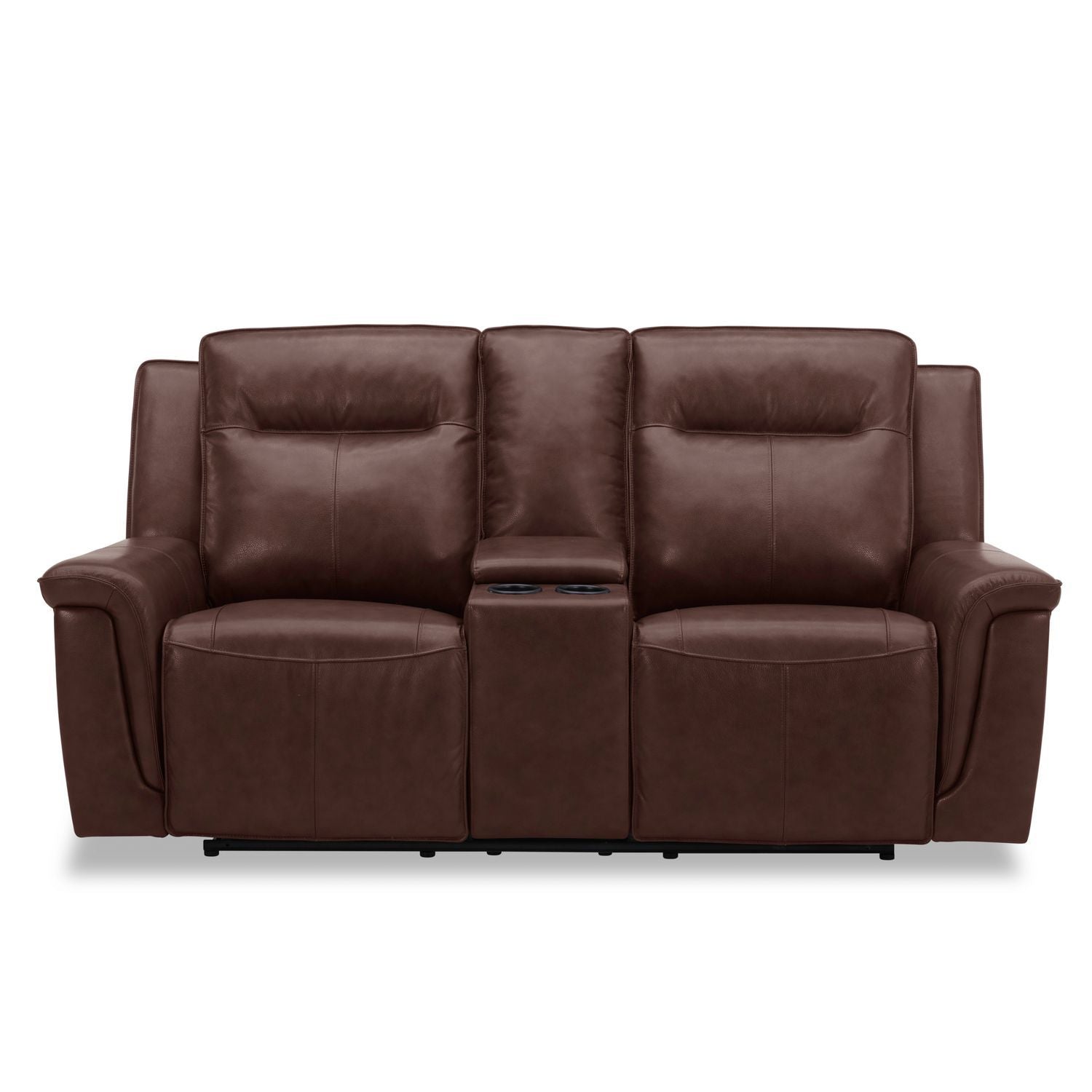 Avery - Loveseat With Console P2 - Cognac - Hornell Furniture Outlet