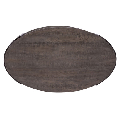Modern View - Oval Cocktail Table - Dark Gray - Hornell Furniture Outlet
