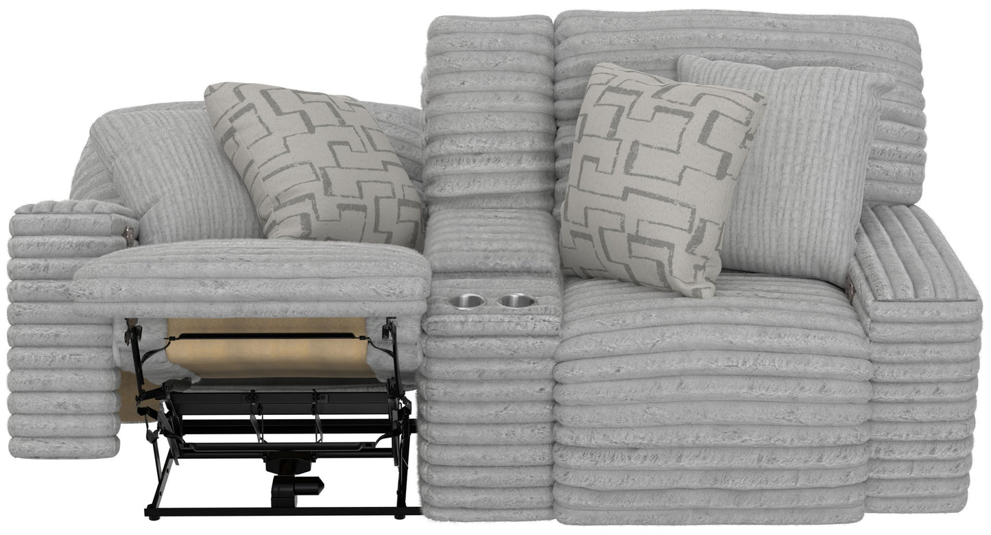 Lynx - Power Reclining Console Loveseat With Zero Gravity - Hornell Furniture Outlet