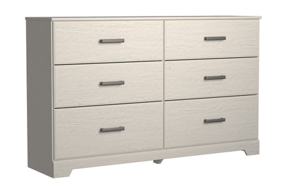 Stelsie - White - Six Drawer Dresser - Hornell Furniture Outlet