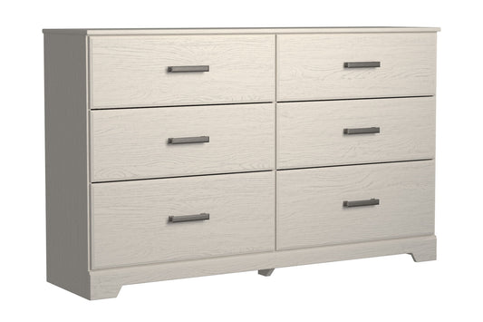 Stelsie - White - Six Drawer Dresser - Hornell Furniture Outlet