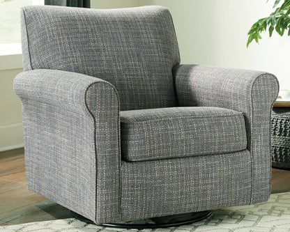 Renley - Ash - Swivel Glider Accent Chair - Hornell Furniture Outlet