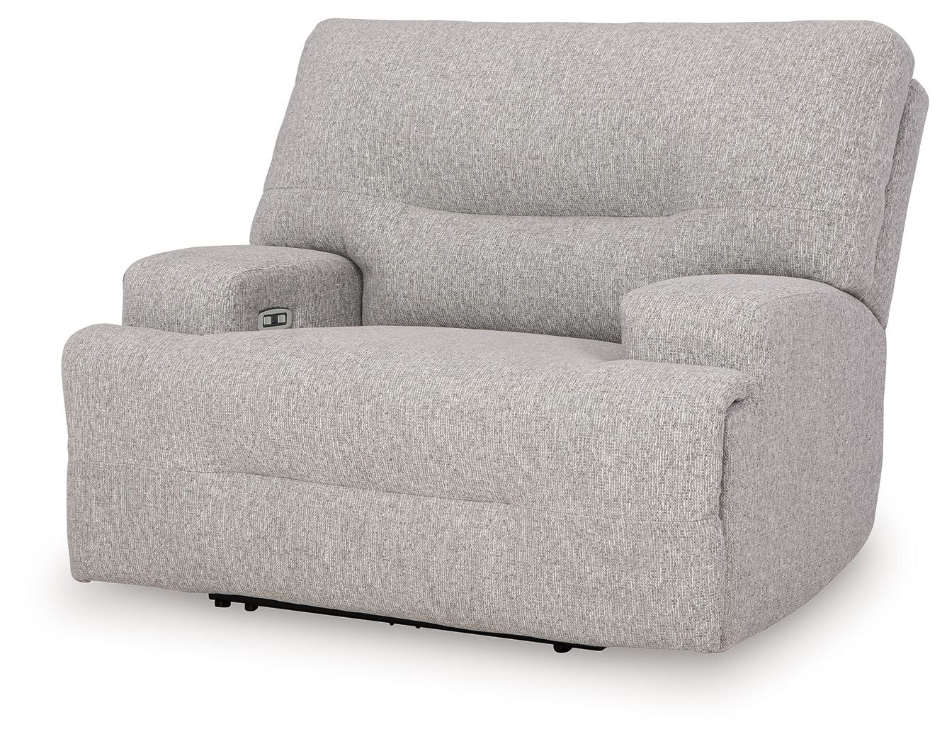 Acklen Place - 4 Pc. - 3 - Piece Power Reclining Sectional Sofa With Raf Chaise, Wide Seat Power Recliner - Pewter - Hornell Furniture Outlet