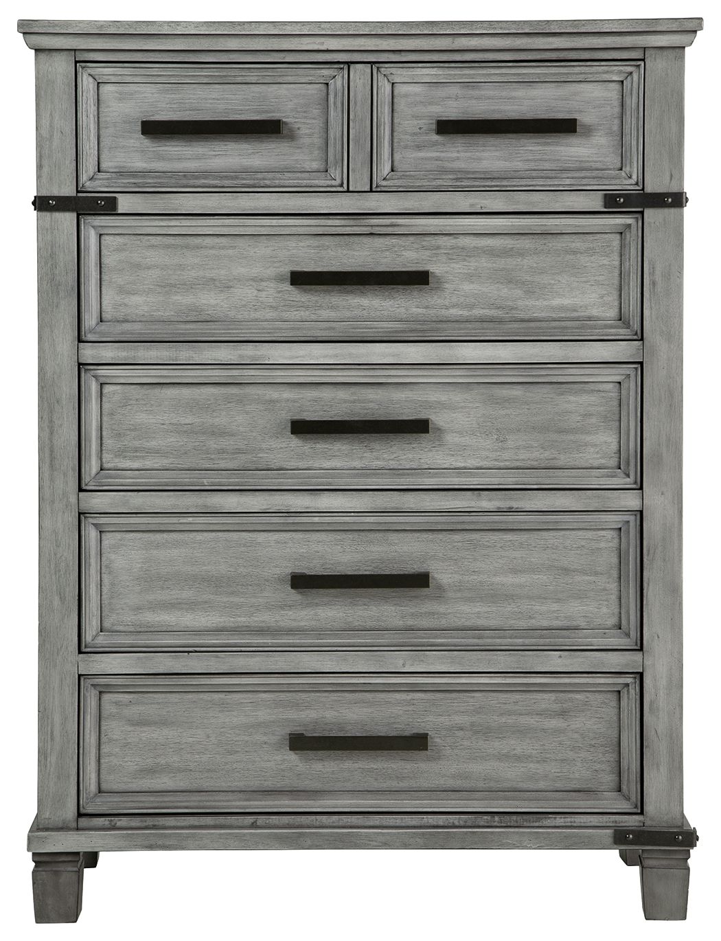 Russelyn - Gray - Five Drawer Chest - Hornell Furniture Outlet