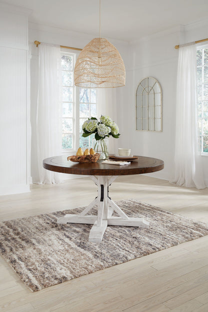 Valebeck - White / Brown - Dining Table - Hornell Furniture Outlet