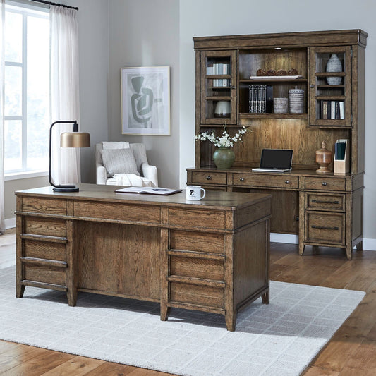 Carolina Park - 2 Piece Bunching Bookcase - Light Brown - Hornell Furniture Outlet