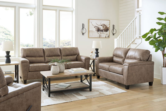 Navi - Fossil - 3 Pc. - Sofa, Loveseat, Rocker Recliner - Hornell Furniture Outlet