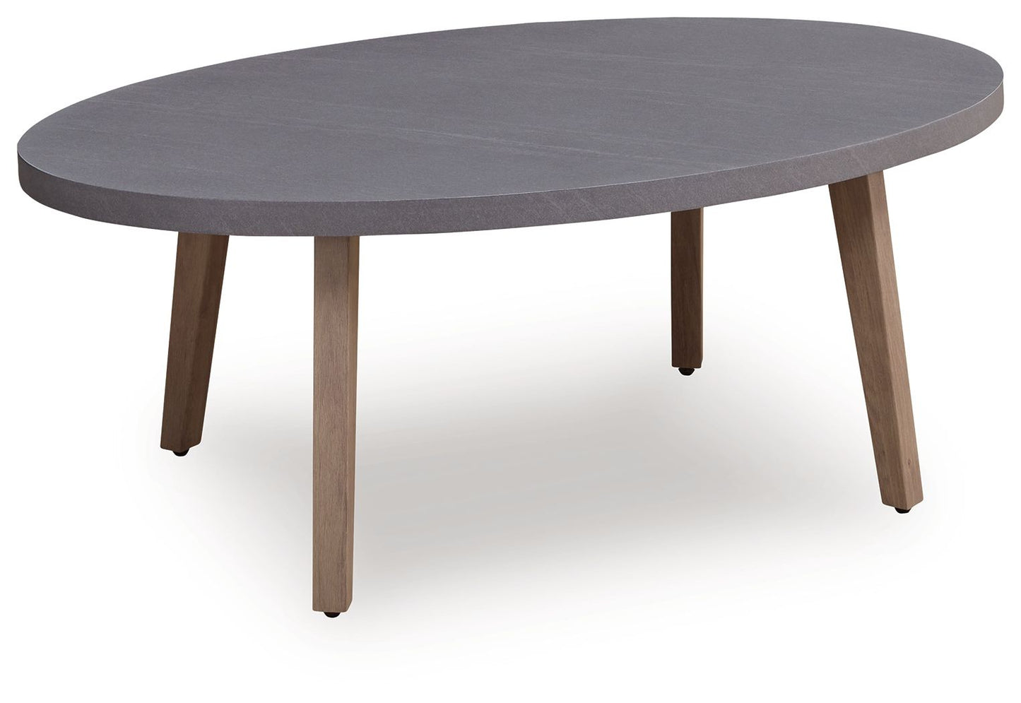 Harmony Headlands - Oval Cocktail Table - Natural / Gray - Hornell Furniture Outlet