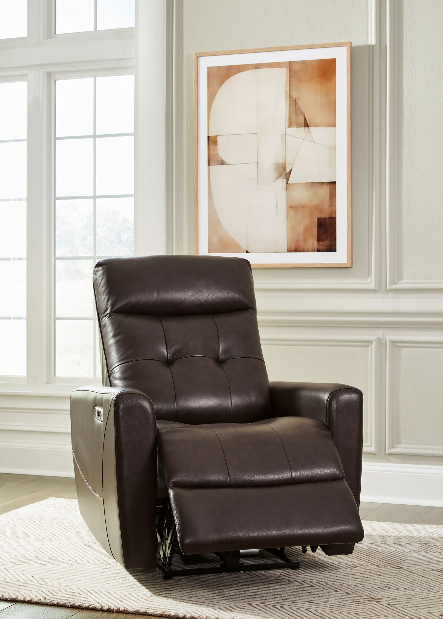 Pisgham - Power Recliner With Adj Headrest - Hornell Furniture Outlet