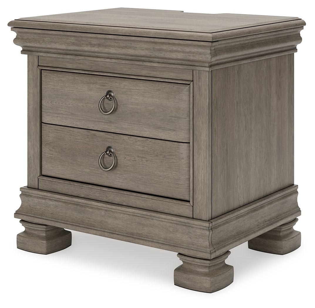 Lexorne - Gray - Three Drawer Night Stand - Hornell Furniture Outlet