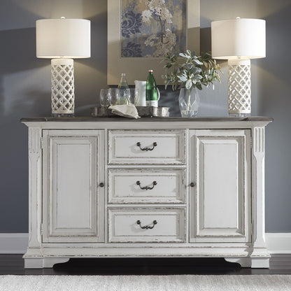 Abbey Park - Buffet - White - Hornell Furniture Outlet