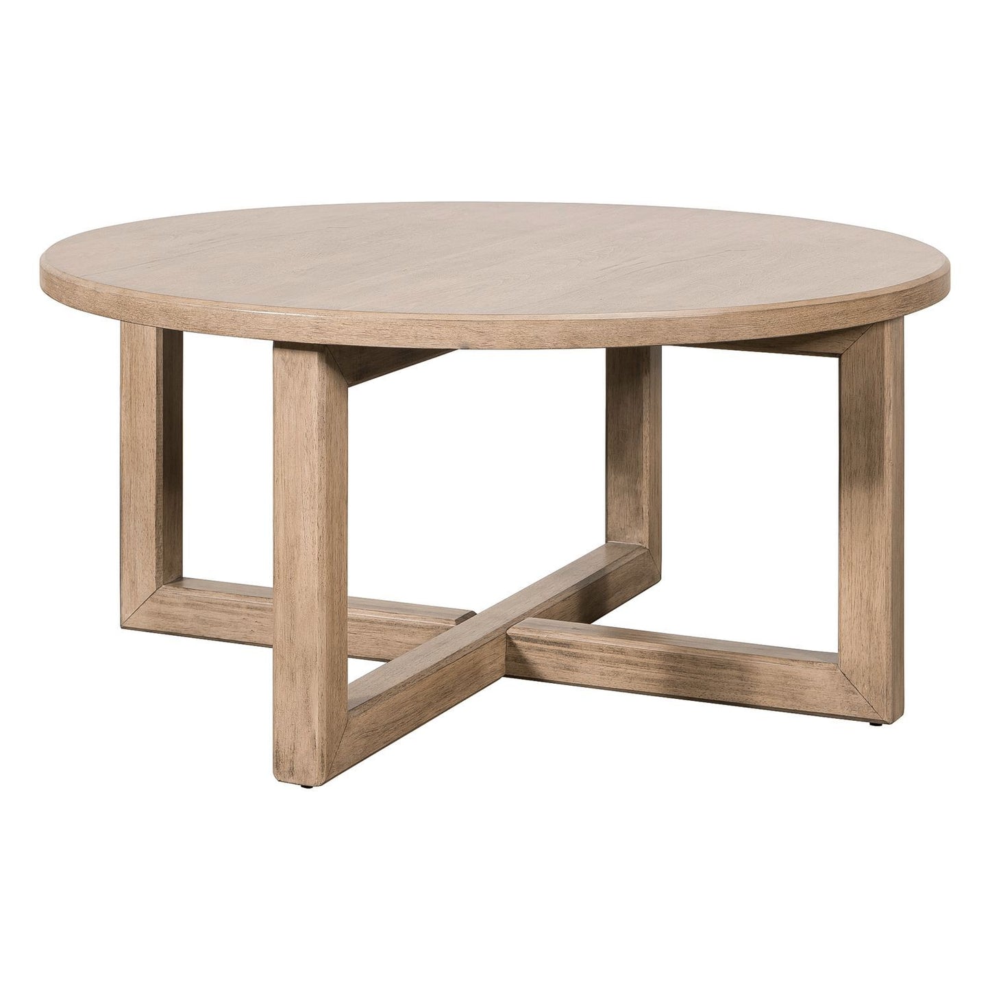 Proximity Place - Round Cocktail Table - Light Brown - Hornell Furniture Outlet