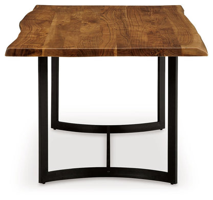 Fortmaine - Brown / Black - Rectangular Dining Room Table - Hornell Furniture Outlet