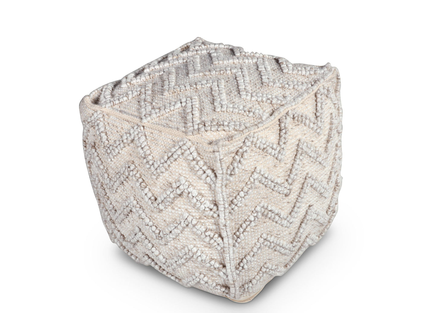 Kenzari - Square Zigzag Handwoven - Gray - Hornell Furniture Outlet