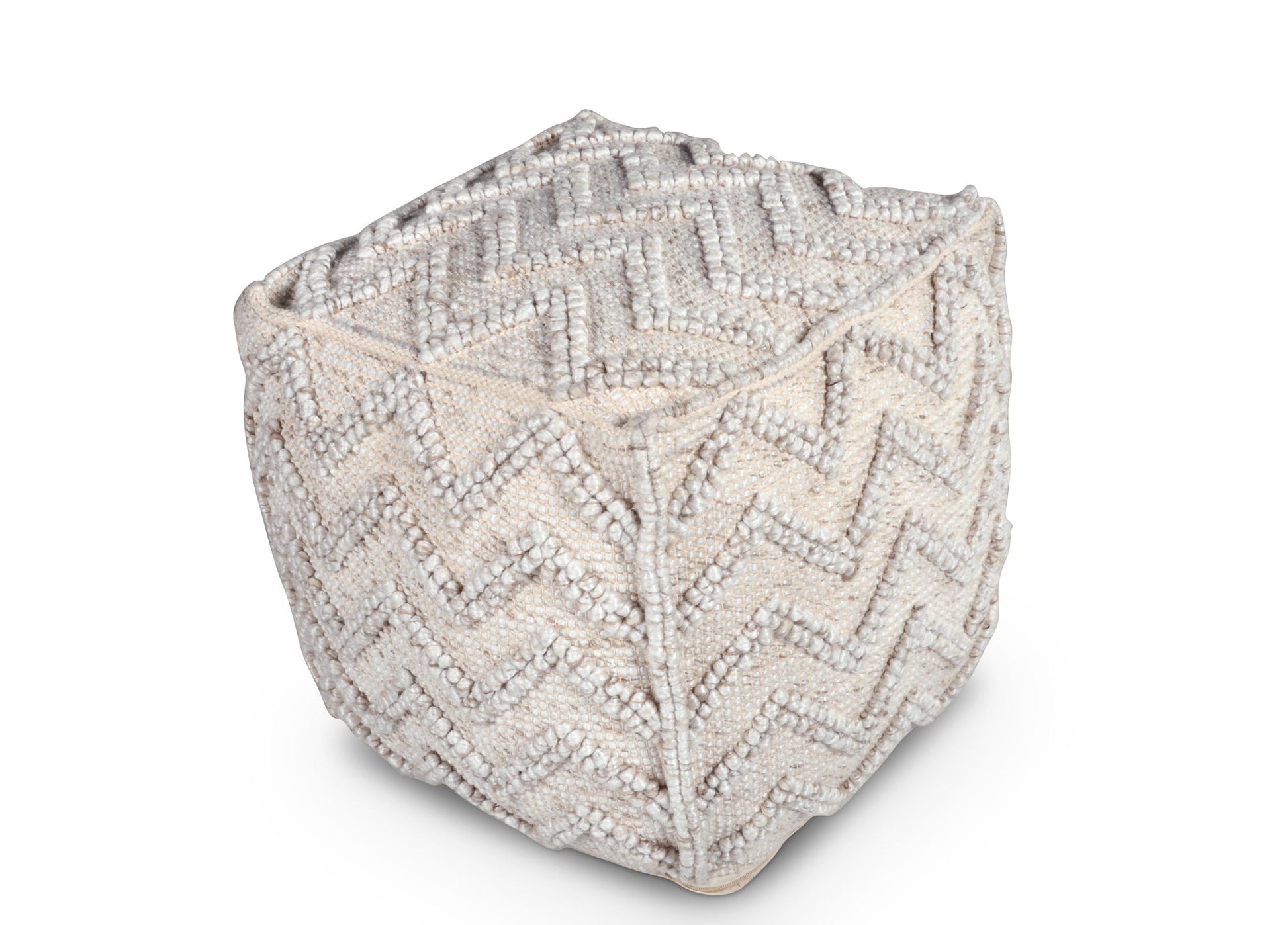 Kenzari - Square Zigzag Handwoven - Gray - Hornell Furniture Outlet