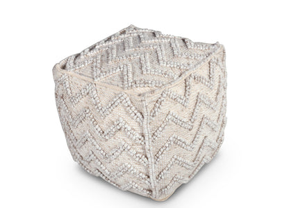 Kenzari - Square Zigzag Handwoven - Gray - Hornell Furniture Outlet