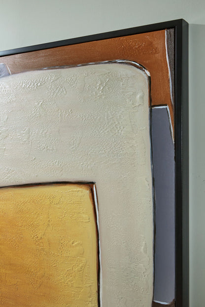Actman - Cream / Brown / Gray - Wall Art - Hornell Furniture Outlet