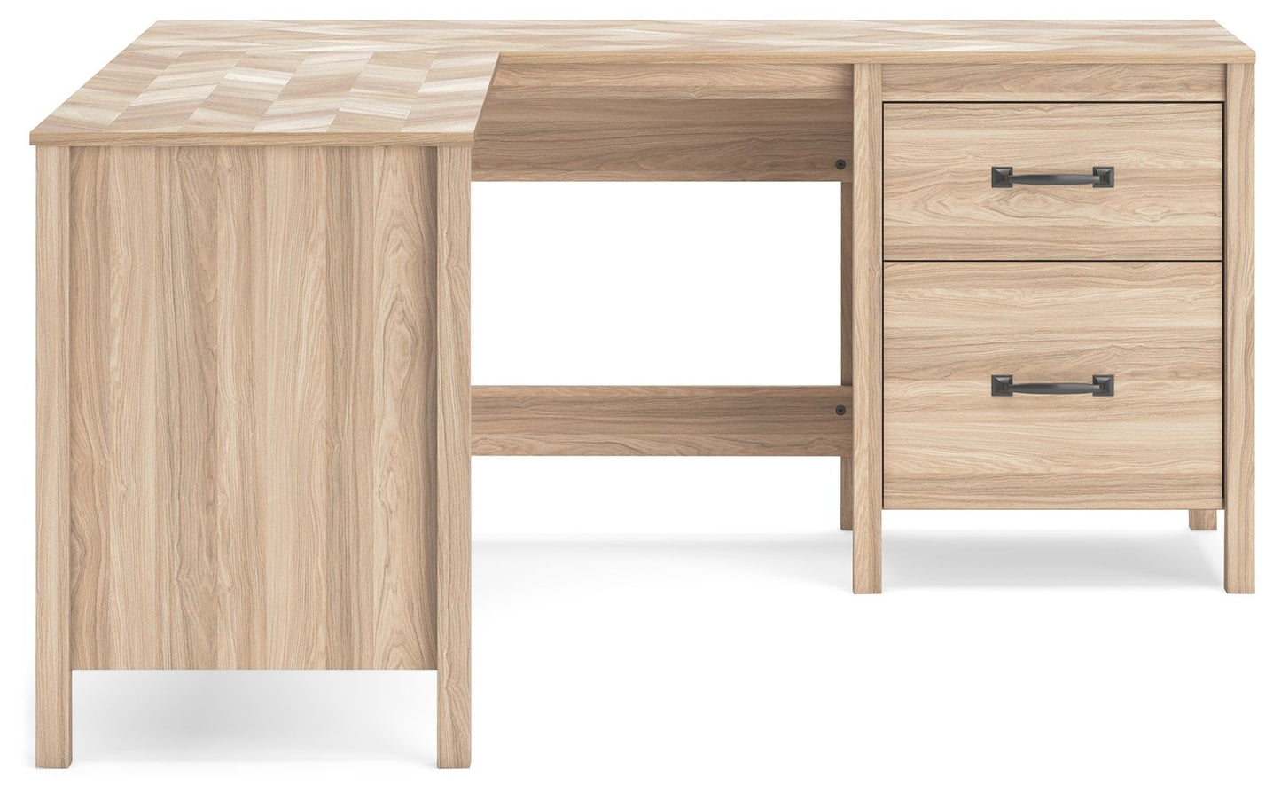 Battelle - Tan - 60" Home Office Desk With Return - Hornell Furniture Outlet