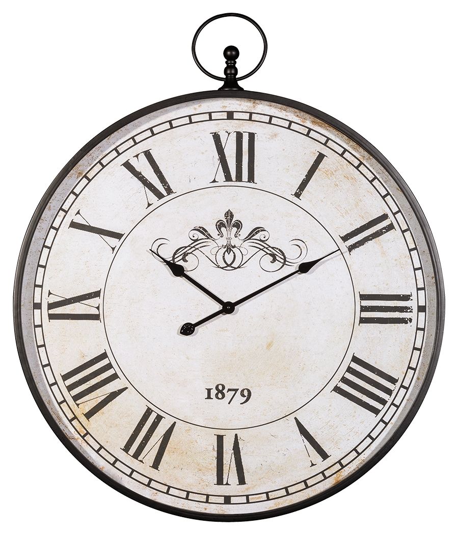 Augustina - Antique Black - Wall Clock - Hornell Furniture Outlet