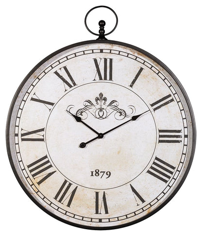 Augustina - Antique Black - Wall Clock - Hornell Furniture Outlet