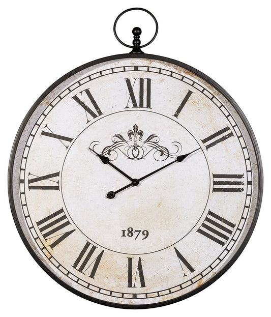 Augustina - Antique Black - Wall Clock - Hornell Furniture Outlet