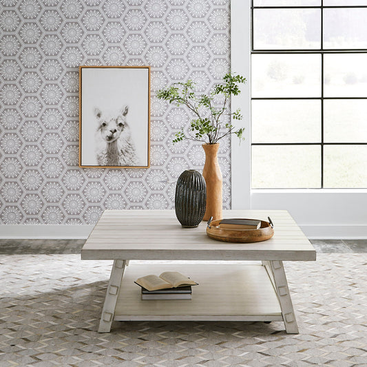 Modern Farmhouse - Oversized Square Cocktail Table - Hornell Furniture Outlet