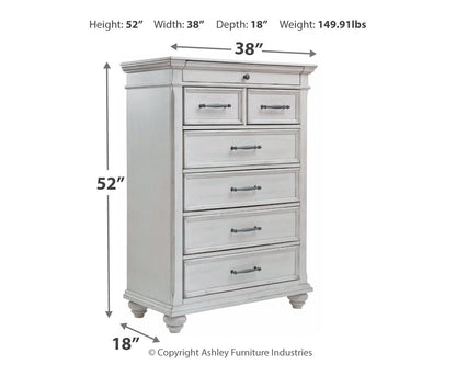 Kanwyn - Whitewash - Chest - Hornell Furniture Outlet