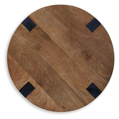Hanneforth - Round End Table - Brown - Hornell Furniture Outlet
