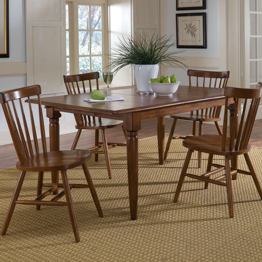 Creations - 5 Piece Butterfly Leaf Set - Dark Brown - Hornell Furniture Outlet